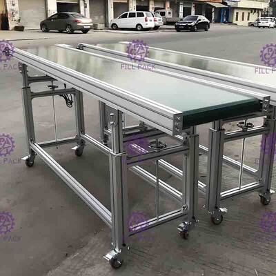 SUS201 Linear PVC Bottle Conveyor Belt Gesekan Rendah Dengan Motor Kecepatan