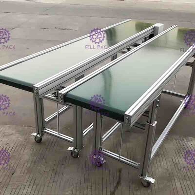 SUS201 Linear PVC Bottle Conveyor Belt Gesekan Rendah Dengan Motor Kecepatan