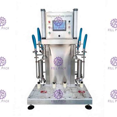 Mesin Pengisi Bir Semi Otomatis Botol Kaca Plastik 2 Heads Line Device Filler