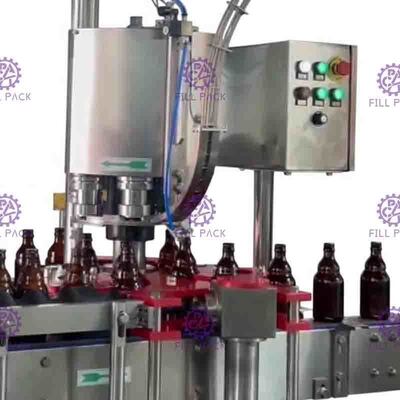 Industri 6 Kepala Botol Mesin Capping Crown, Crown Cap Botol Sealing Peralatan