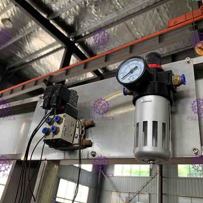 Pneumatik Capping Jenis Botol Air Filling Machine Dengan Adhesive Labeling Machine