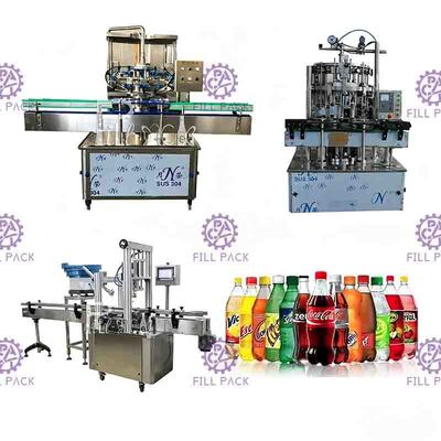 3000BPH Plastik PET Botol Coca Cola Mesin Pengisi Minuman Berkarbonasi Linear Capper Untuk Tutup Jenis Sekrup