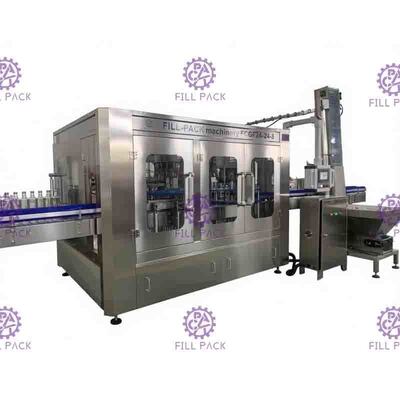 Botol Kaca Filling Machine PLC Kontrol Cuka Line Produksi 40 Kepala