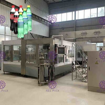 15kW Auto Minum Soft Bottling Peralatan 3-in-1 Filling cuci Capping Machine