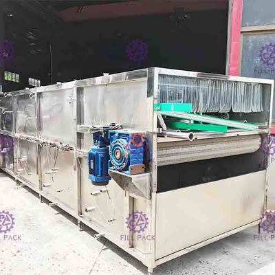 Listrik Sterilizer Botol Packing Machine System, Mesin Plastik Belt Daur Ulang Sistem Tank
