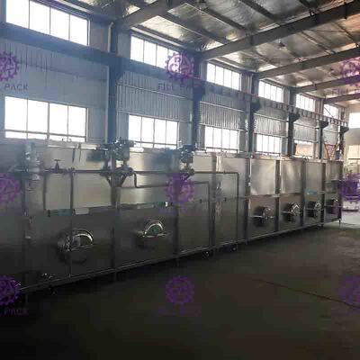 Listrik Sterilizer Botol Packing Machine System, Mesin Plastik Belt Daur Ulang Sistem Tank