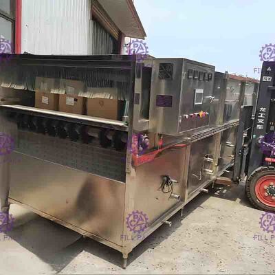 Kapasitas tinggi SUS304 Botol Packing Machine Sterilizer Zona 4 Suhu