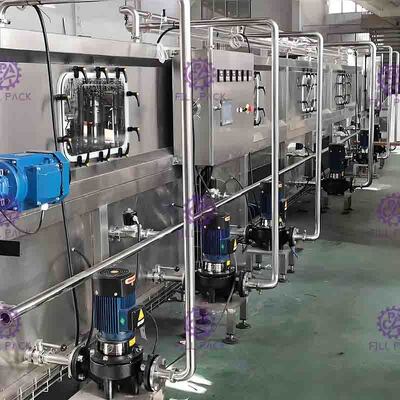 Kaca botol Juice Cooling Machine 36 ℃ - 85 ℃ Untuk Mengisi Mesin Hot