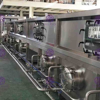 Kaca botol Juice Cooling Machine 36 ℃ - 85 ℃ Untuk Mengisi Mesin Hot