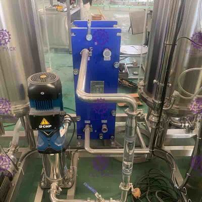 3000L Three Tanks Coke Cola Carbonated Drink Mixer untuk jalur pengolahan minuman ringan