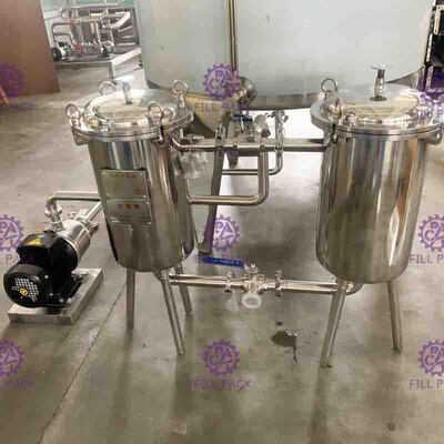 Ganda Dinding Listrik Pemanasan Sugar Melting Pot / Tank Untuk Soft Drink Line Produksi