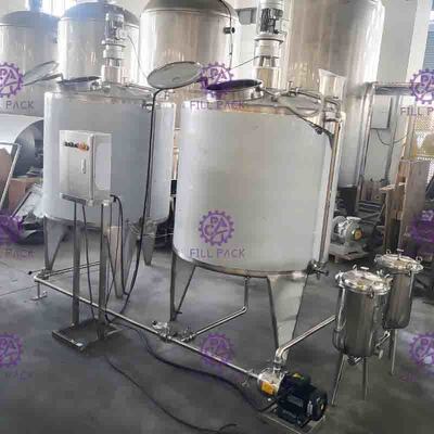Ganda Dinding Listrik Pemanasan Sugar Melting Pot / Tank Untuk Soft Drink Line Produksi