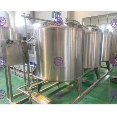 CIP pembersihan minuman ringan sistem pengolahan baris Semi otomatis dengan 500L tangki