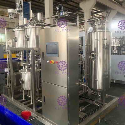 Rasio tinggi Soft Drink Membuat Mesin 9000L / H Dengan CO2 Minuman