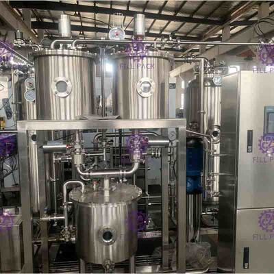 Rasio tinggi Soft Drink Membuat Mesin 9000L / H Dengan CO2 Minuman