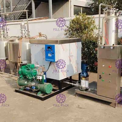 SUS304 Soft Drink Pengolahan Jalur Industri Aerasi Air Pembekuan Tank 0-5 ℃