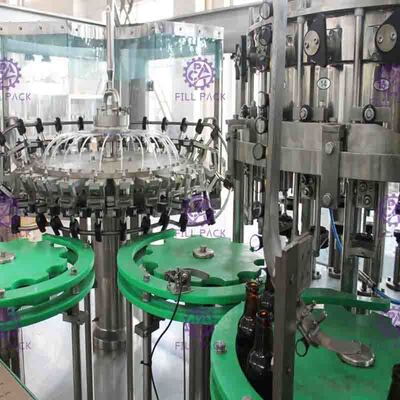 Jus Air berkarbonasi, Gelas PET Plastik, Kaca 3 In 1 Mesin Pembotolan Monobloc / Peralatan / Lini / Pabrik / Sistem