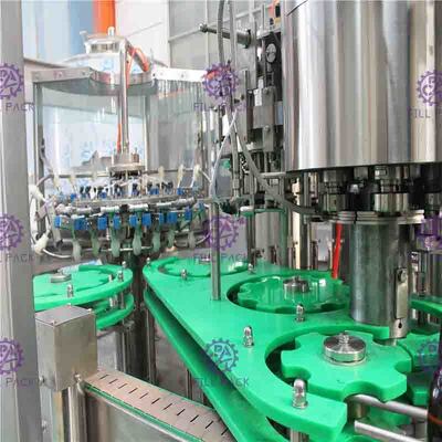 Jus Air berkarbonasi, Gelas PET Plastik, Kaca 3 In 1 Mesin Pembotolan Monobloc / Peralatan / Lini / Pabrik / Sistem