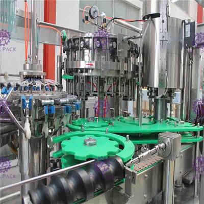 Jus Air berkarbonasi, Gelas PET Plastik, Kaca 3 In 1 Mesin Pembotolan Monobloc / Peralatan / Lini / Pabrik / Sistem