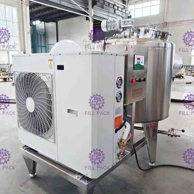 6000L Susu Segar Sistem Pendingin Langsung Kulkas Tangki Penyimpanan Jaket SUS304 Tipe Horizontal