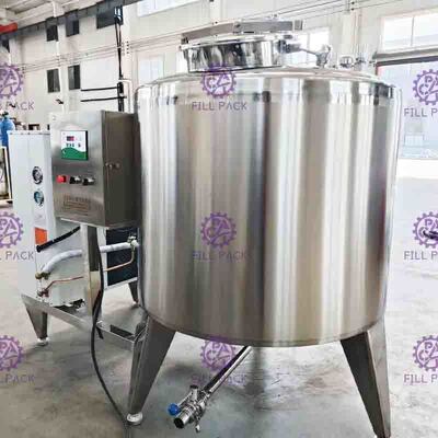6000L Susu Segar Sistem Pendingin Langsung Kulkas Tangki Penyimpanan Jaket SUS304 Tipe Horizontal