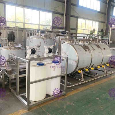 Lini Pengolahan Pencampuran Jus Minuman Rasa 7000L / H Dengan UHT Plate Sterilizer