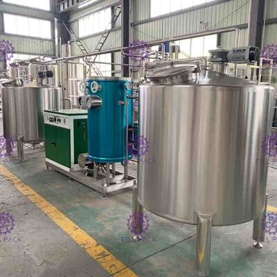 Lini Pengolahan Pencampuran Jus Minuman Rasa 7000L / H Dengan UHT Plate Sterilizer