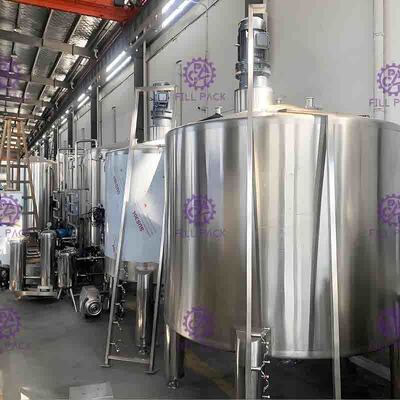Lini Pengolahan Pencampuran Jus Minuman Rasa 7000L / H Dengan UHT Plate Sterilizer