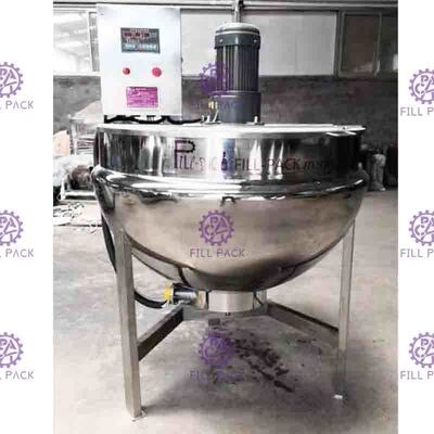 Pemanas Listrik Stainless Steel Industri Uap Berjaket Ketel Dapat Dimiringkan Kapasitas 400L