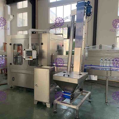 Mesin Pengisian Air Minum Botol Putar Otomatis 3 in 1 PET