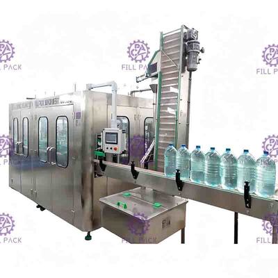 Mesin Pengisi Air Botol Plastik 3L / 5L / 10L Mineral 3 In 1 1500BPH