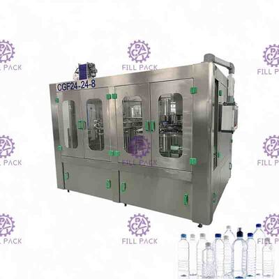 Non gas Penuh Otomatis 3000BPH PET Mesin Pembotolan Air Mineral
