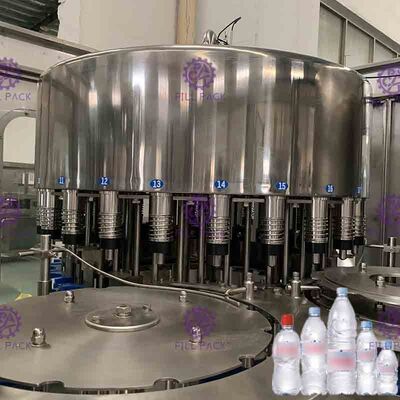 Mesin Capping Pengisian Air Mineral Monoblock 3 In 1 Pembilasan Botol Plastik 10000BPH
