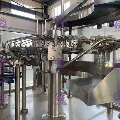 Mesin Pengisian Air Minum 3-In-1 Dengan Kontrol PLC Monoblock 24 Kepala