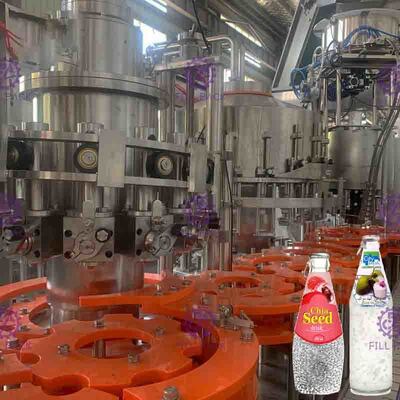 Otomatis 3 in 1 Pulp Granule Orange Juice Beverage Filling Equipment dengan Pull Ring Cap