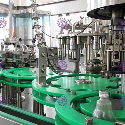 SUS316 contact parts Juice Filling Machine cocok untuk penggantian botol ukuran yang berbeda