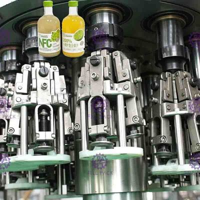 Mesin Pengisian Cairan Botol Kaca Otomatis Penuh, Pengisi Jus Buah 8000BPH