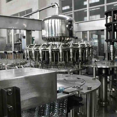 0.4Mpa 8000BPH Mesin Jus Jeruk Pengisi Panas Untuk Guci Kaca Dengan Tutup Putar