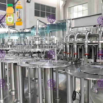 4 Dalam 1 Botol Plastik Liquid Filler Mesin PLC Kontrol Dengan Layar Sentuh