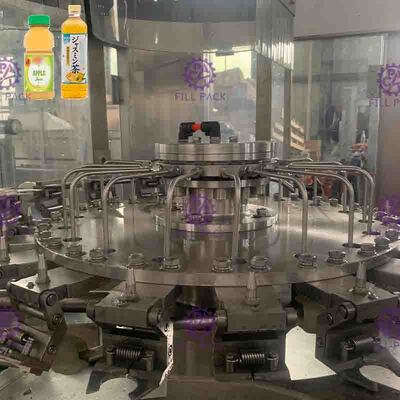 Kapasitas tinggi Kontrol Botol Pulp Juice Filling Machine Plastik PLC