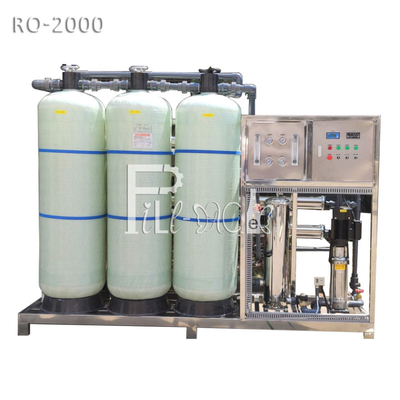 Mesin Pengolahan Air Minum 2000LPH RO Reverse Osmosis Purification System UV Sterilizer