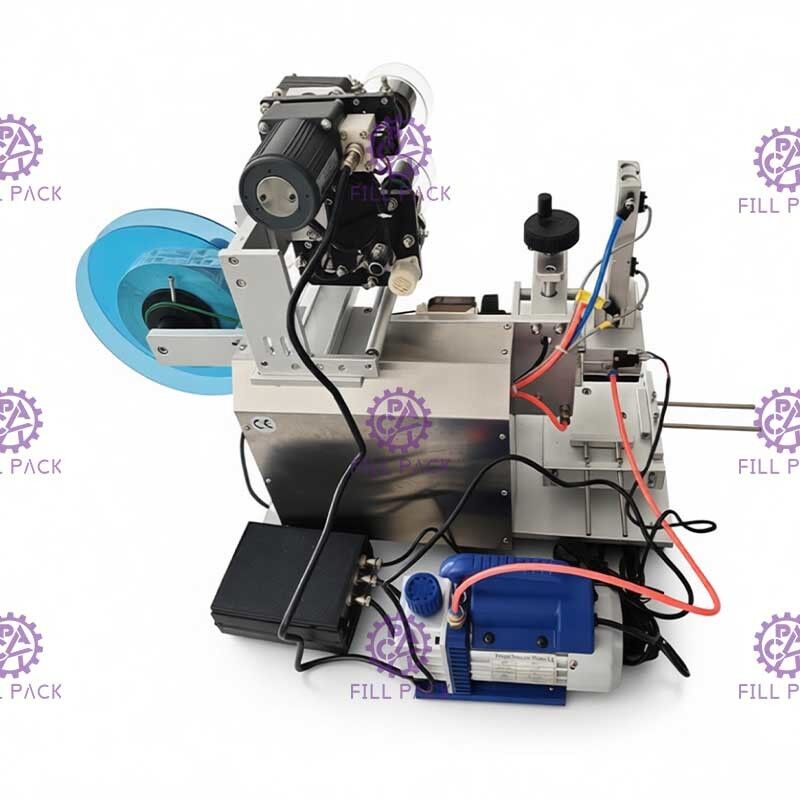 Mesin Pelabelan Botol Stiker Perekat 1800BPH Semi Otomatis Untuk Botol Persegi 3 Sisi