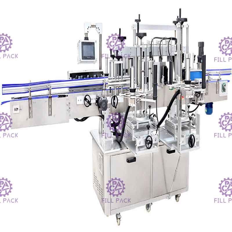 Double atau Three Side Adhesive Sticker Bottle Labeler Machine Equipment Line Plant