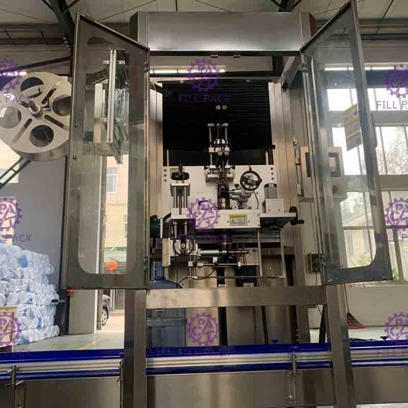 0-50BPM Stainless Steel Gallon Botol Labeling Mesin PLC Control