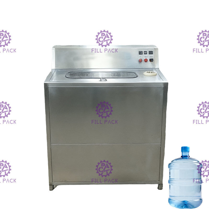 Kepala ganda Semi Automatic Kaca Botol Membersihkan Mesin Untuk Minuman Filling Baris