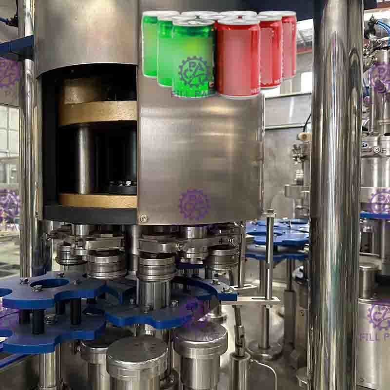 5.5kw Electric 2 in 1 Bisa Mengisi Jalur berkarbonasi Minuman Can Mesin cuci