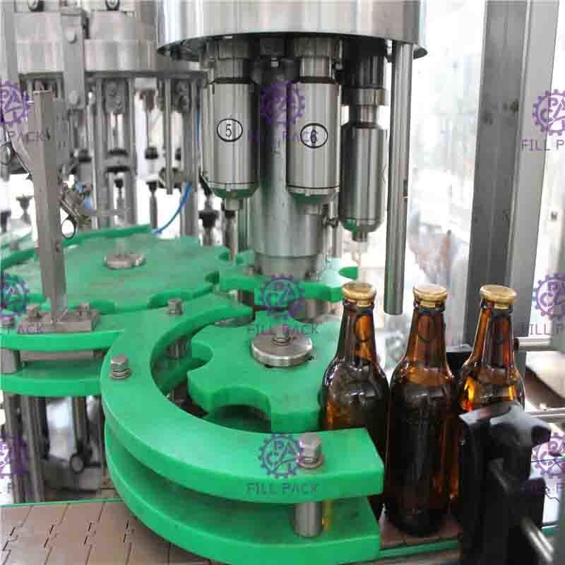 Botol Kaca 3 In 1 Mesin Cuci Dan Capping Bir untuk Tutup Cincin Tarik