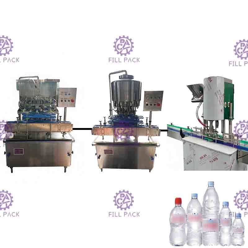 Botol Air Minum Murni 3 In 1 Monoblock Peralatan Produksi / Pabrik / Mesin / Sistem / Line