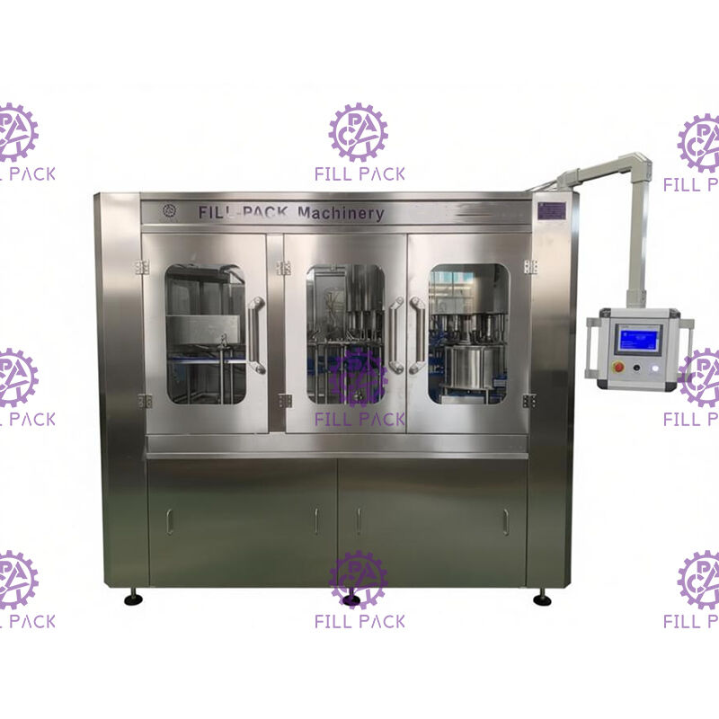 Otomatis 3-In-1 Filling cuci Capping Machine Untuk Botol Plastik Air Mineral
