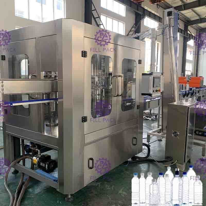 3000BPH 2L PET Mineral Filling Capping Labeling Machine Untuk Minuman Non Soda